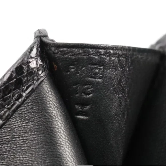 Auth Rare Hermès Jige Elan 29 Clutch in Black Textile and Lizardskin Trim w/COA - Picture 4 of 7